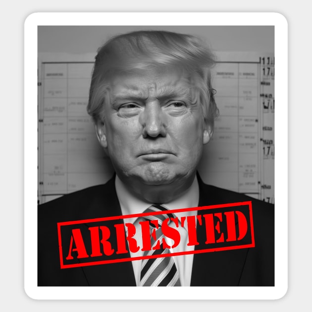 Trump Arrested Sticker by Brianconnor